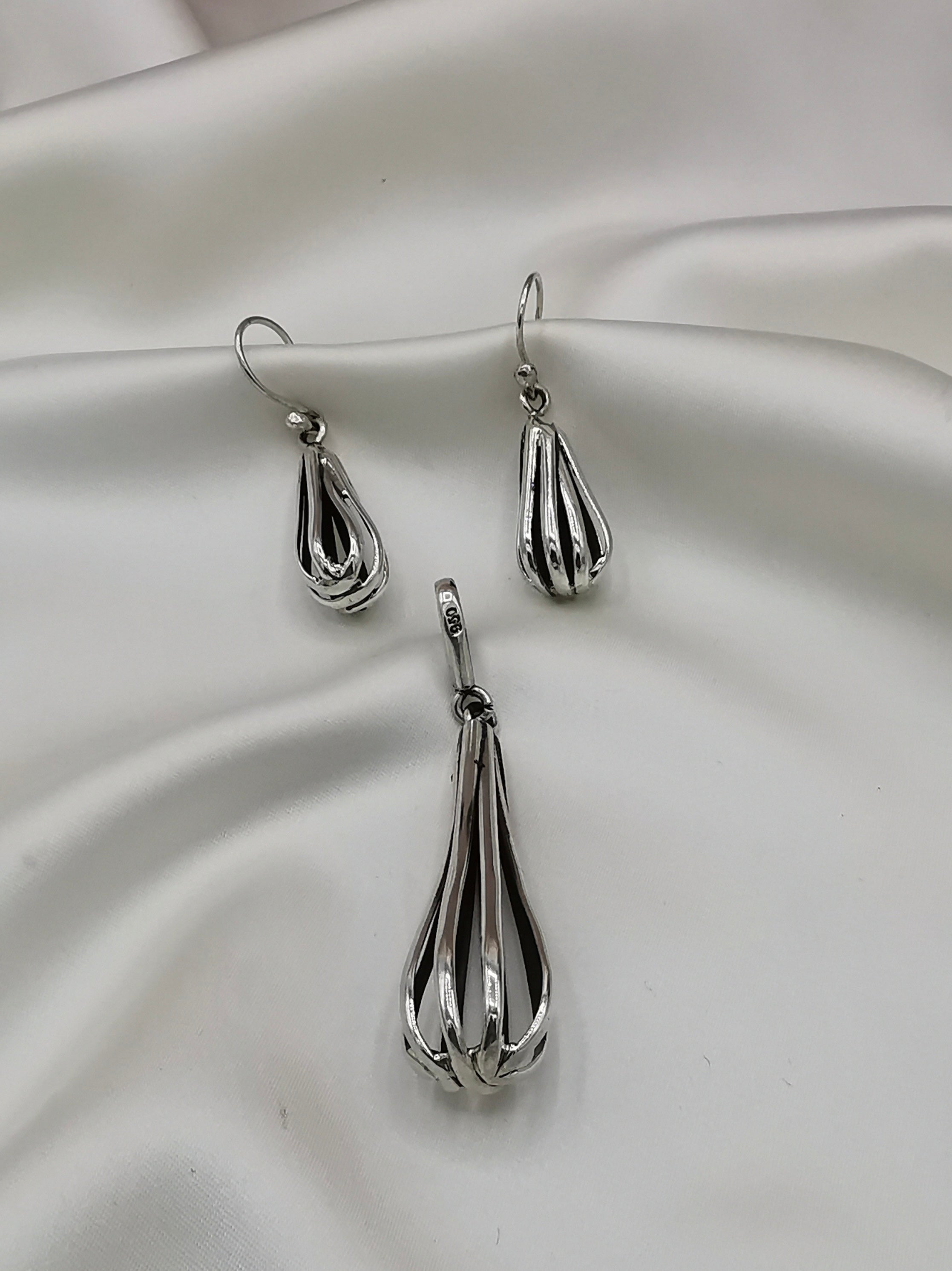 Juego gota plata brillante (03700-081)