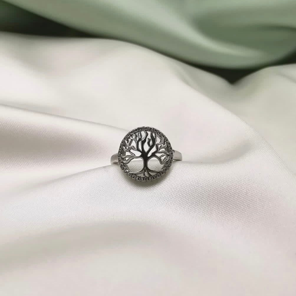 Anillo árbol de la vida con zirconias (09325-033)
