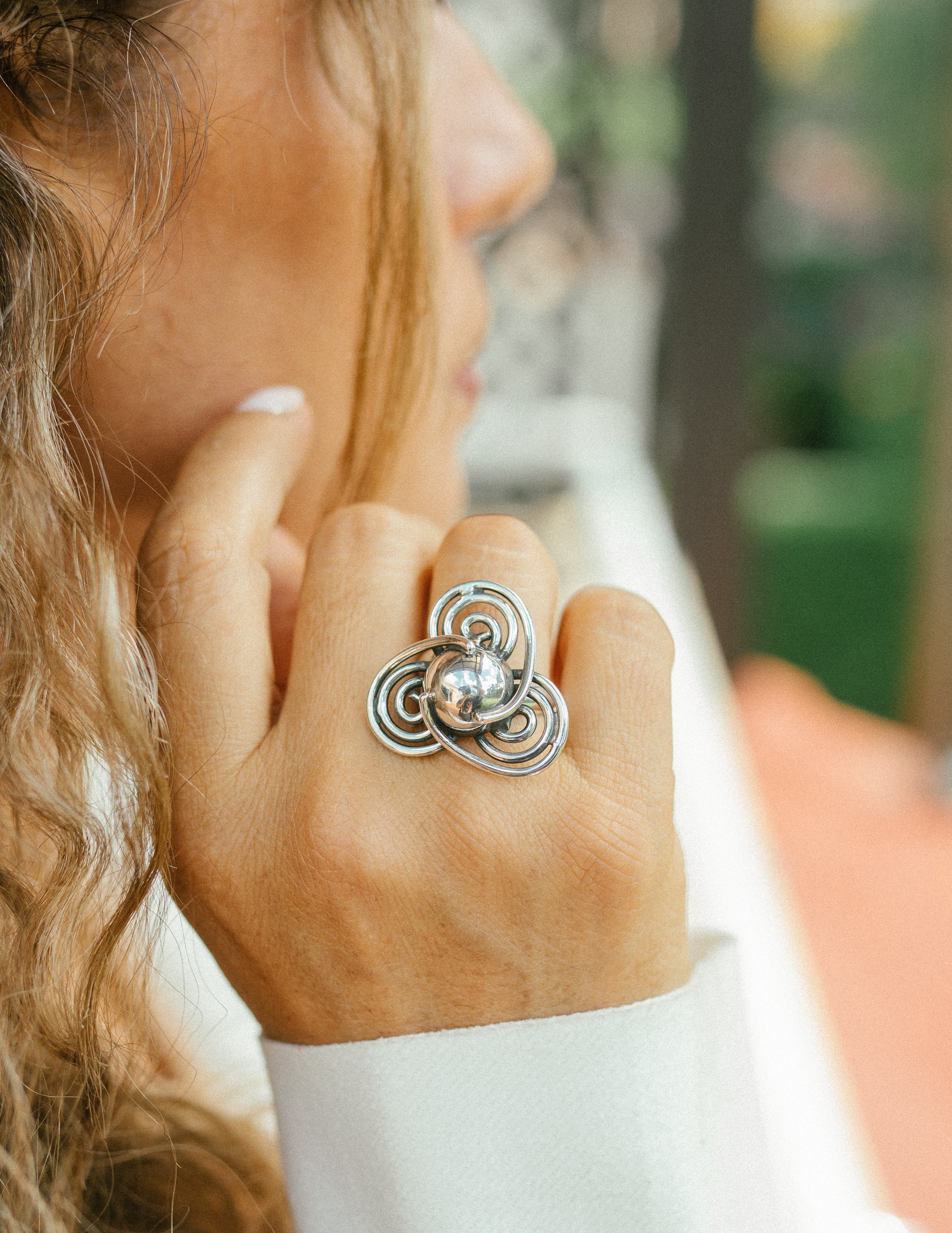 Anillo de plata envejecida (01550-068)