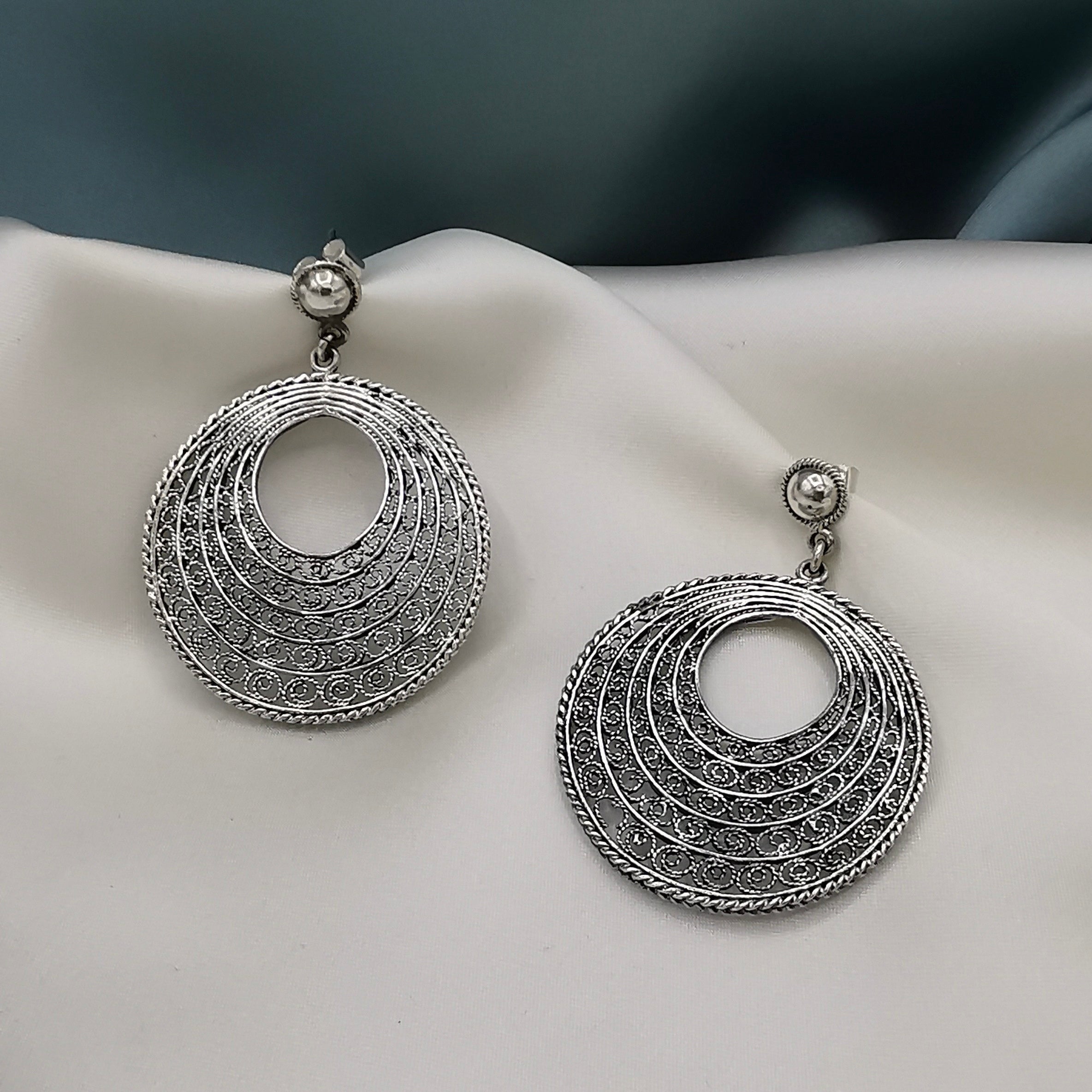 Aretes plata envejecida (15800-203)