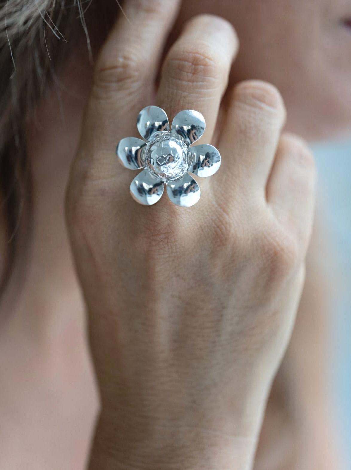 Anillo de plata labrado (01375-372)