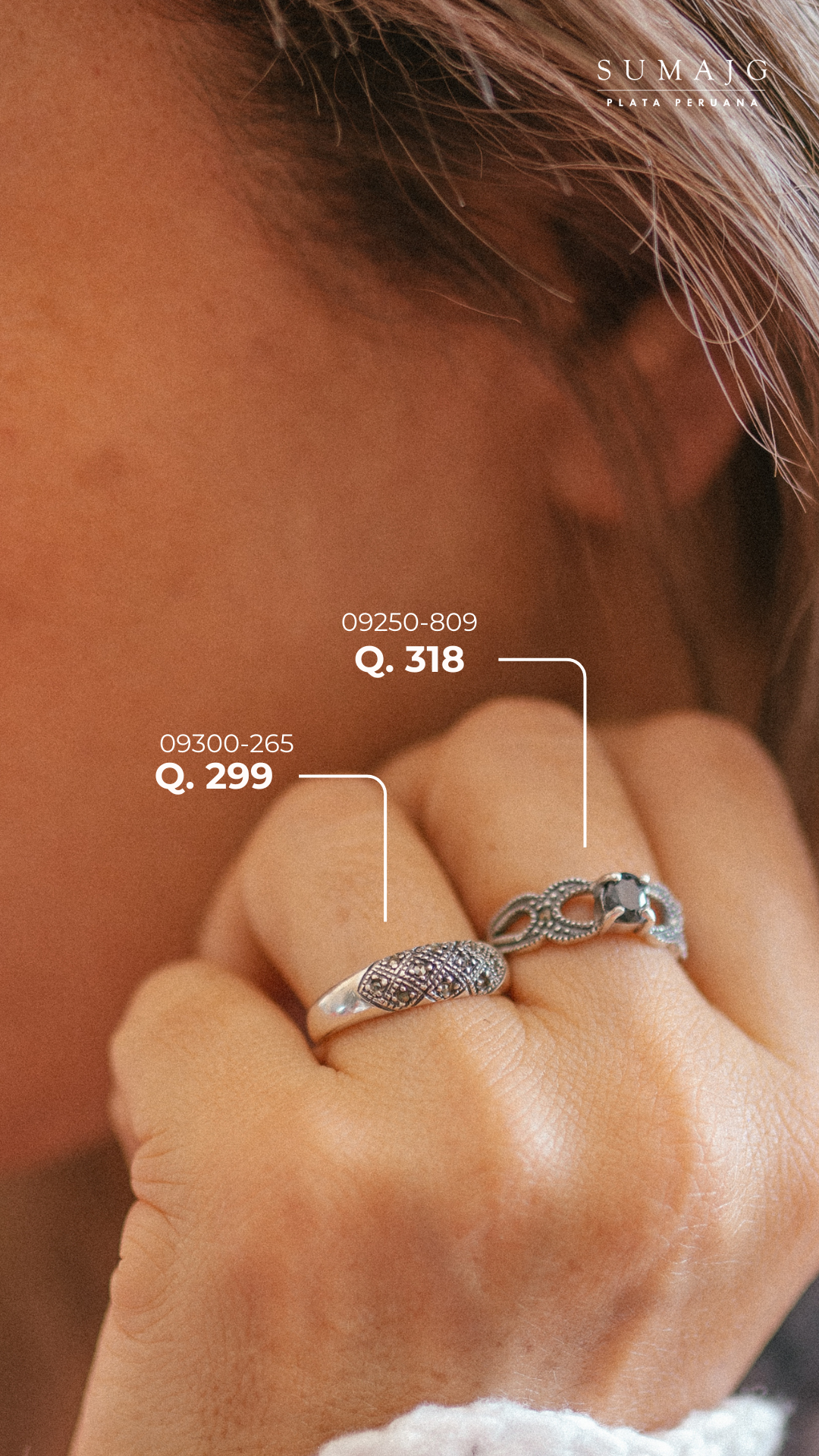 Anillos de zirconia y acerina