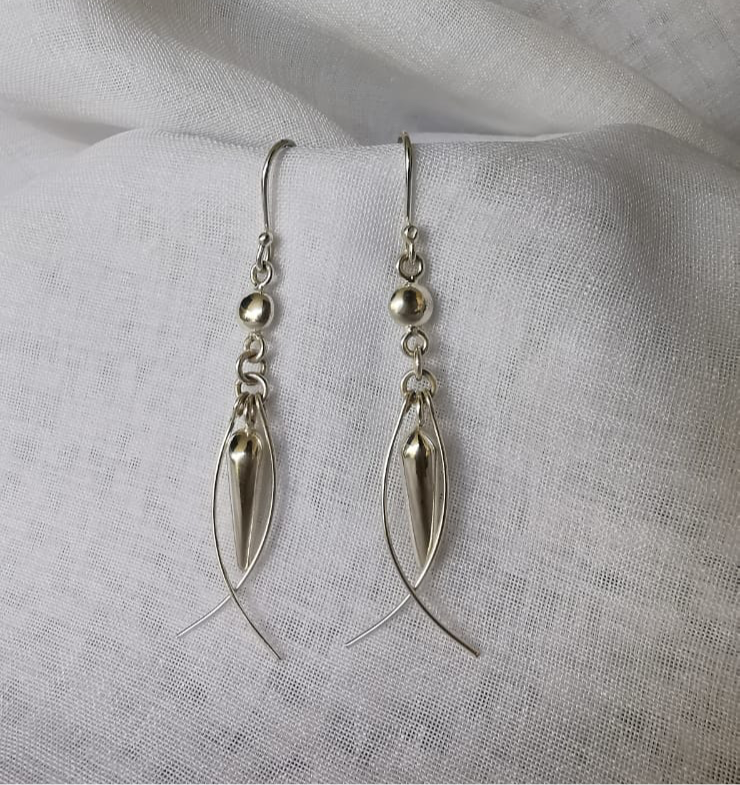 (15275-241) Aretes de plata