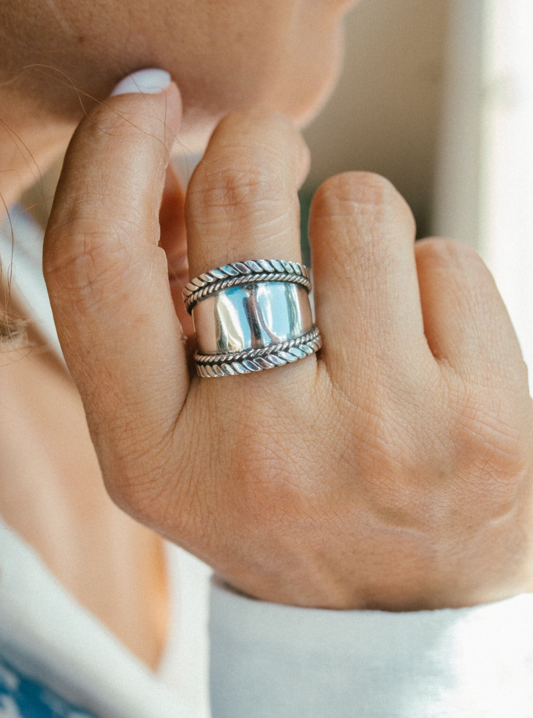 Anillo de plata envejecida (01325-097)