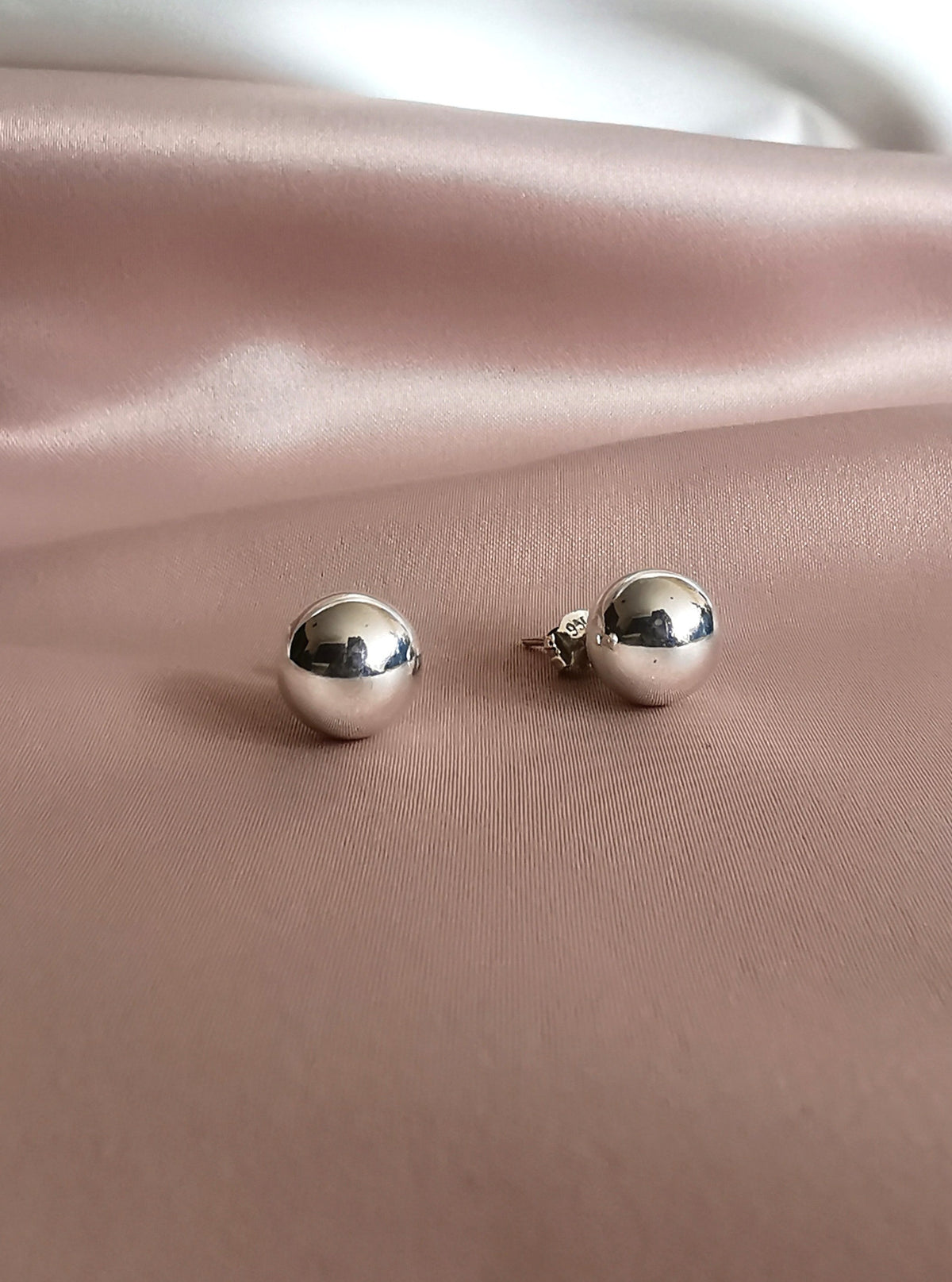 Arete de bola plata brillante (02200-079)