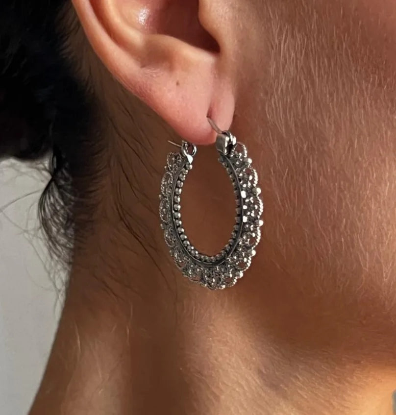 (10601-341) Argollas de filigrana