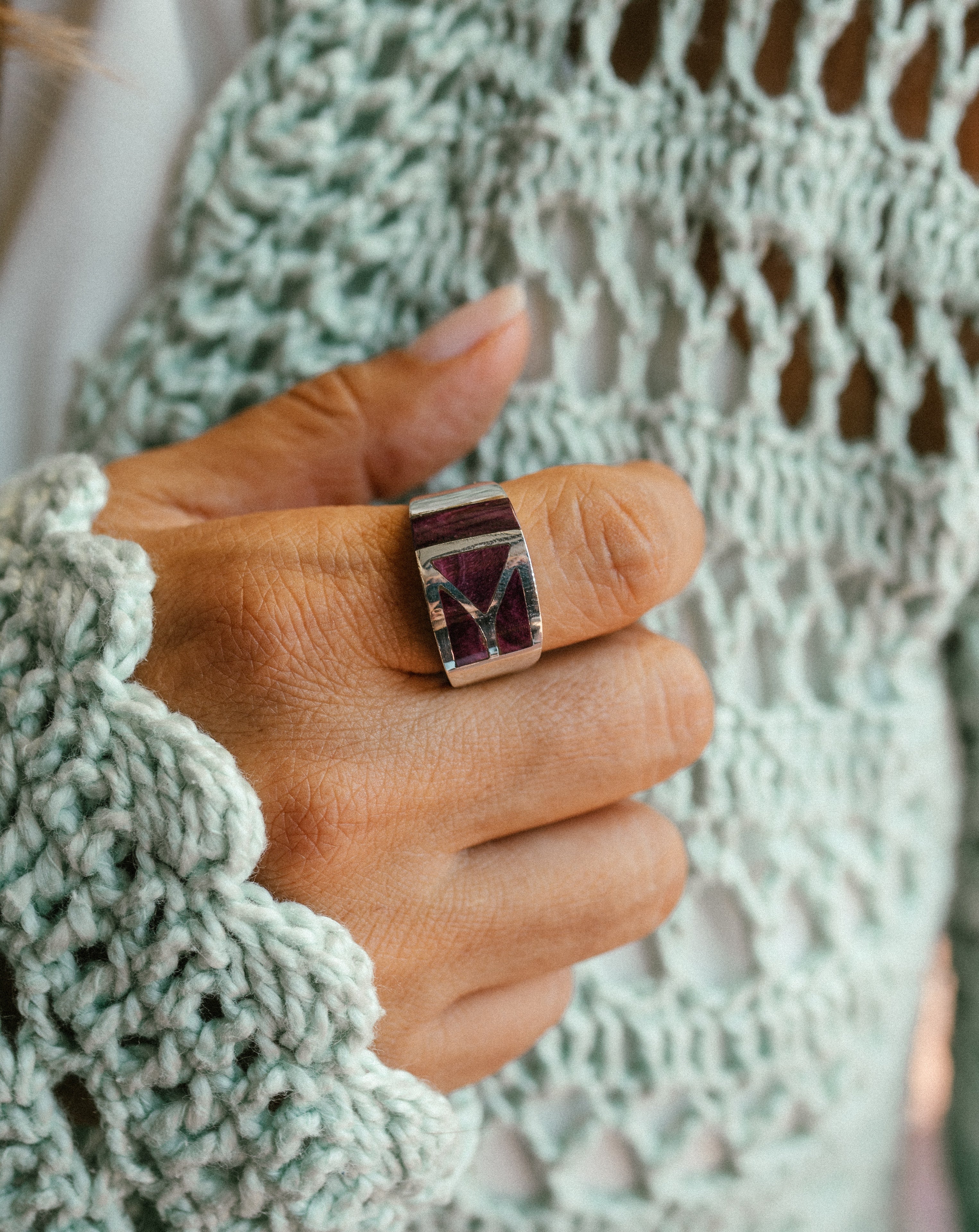 Anillo de piedra natural (12425)