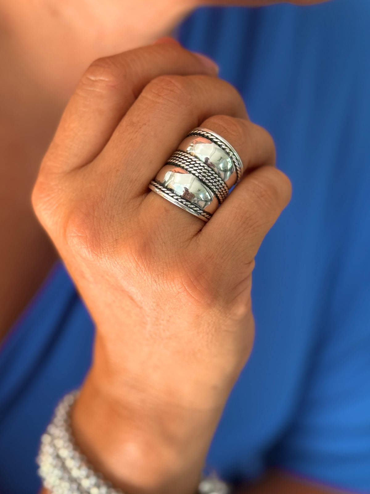 Anillo de Plata Envejecida