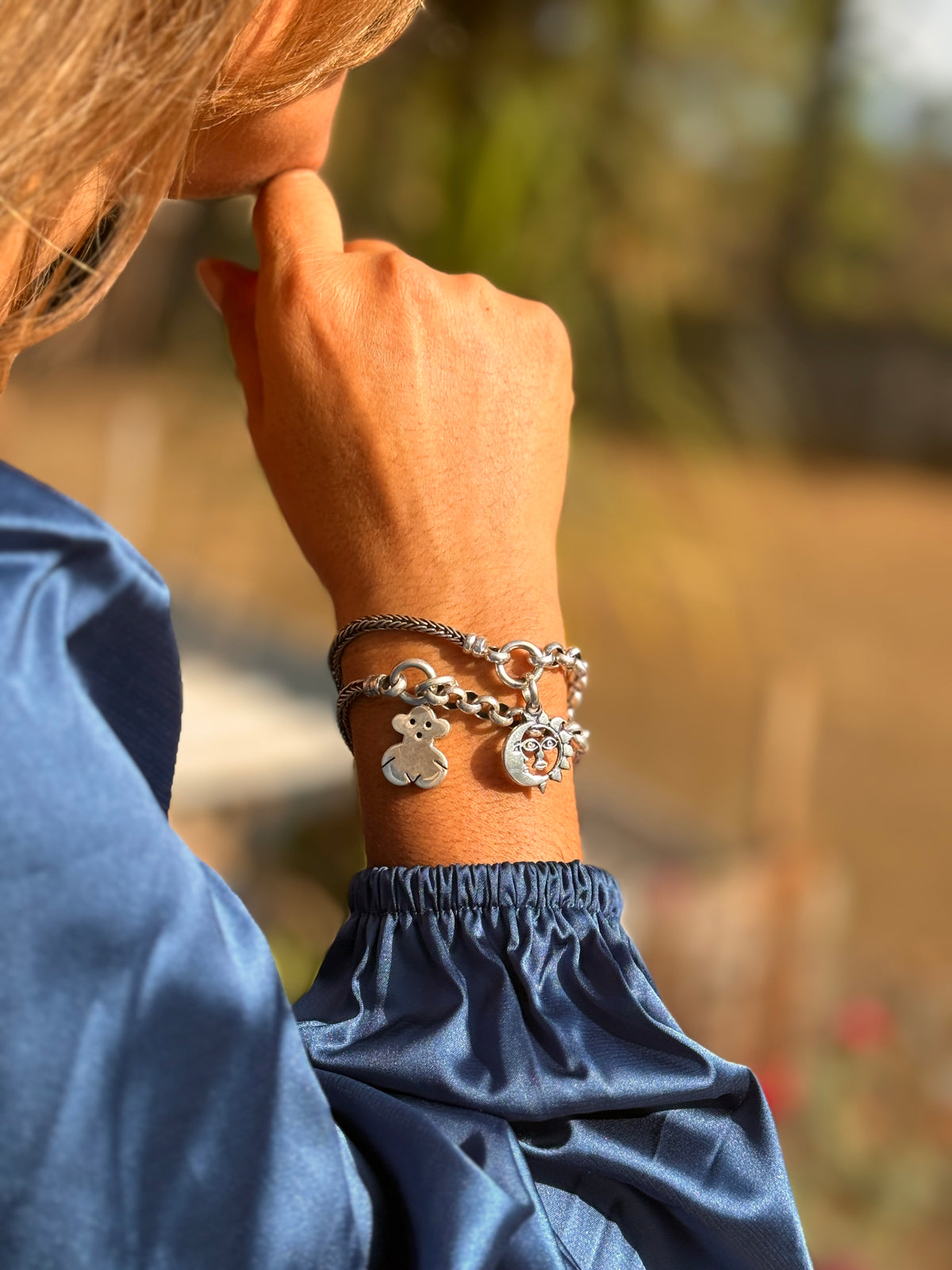 (171400-15.8) Pulsera de Oso Tous y Sol luna