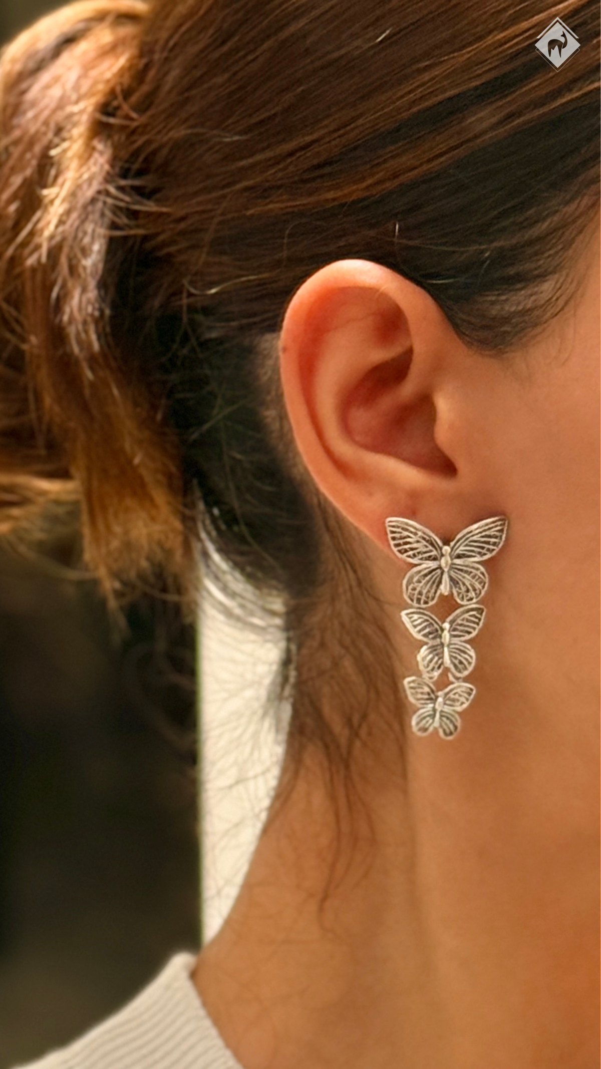 Aretes de Mariposa Envejecida