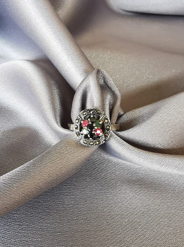 (09500-112)  Anillo de zirconia y acerina