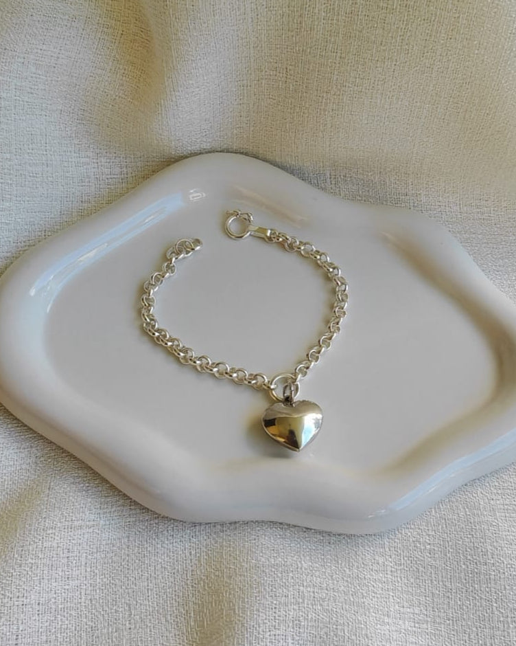 Pulsera con dije de corazón