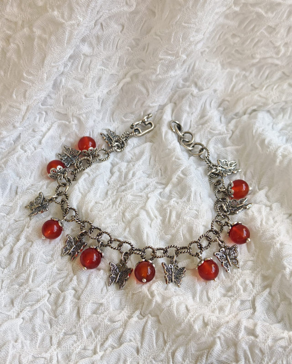 (171400-22.1)Pulsera de Ágata Roja