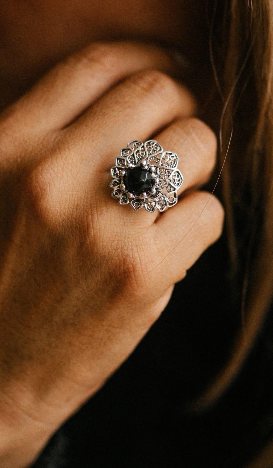 Anillo de Piedra Ónix