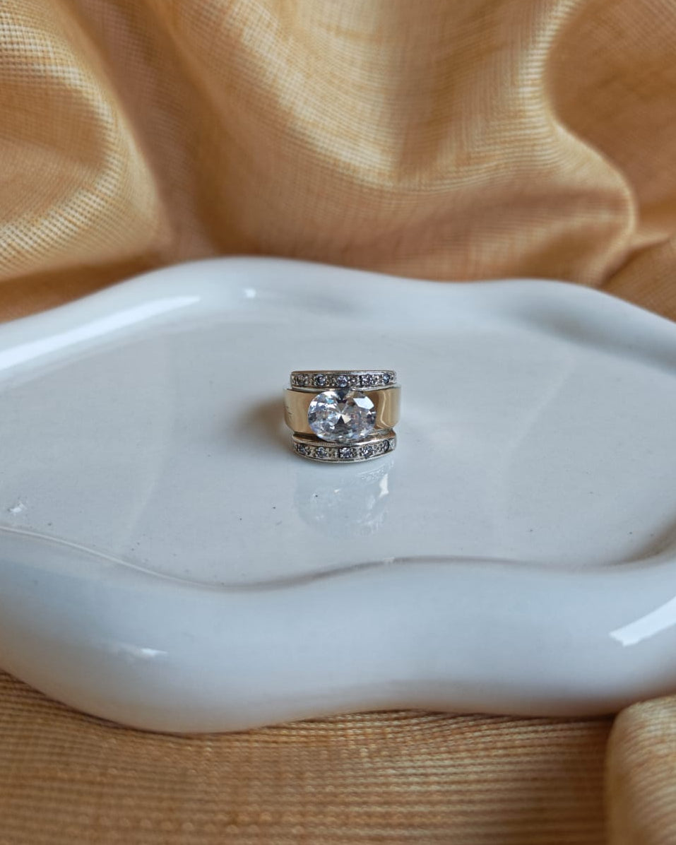 Anillo de plata y oro