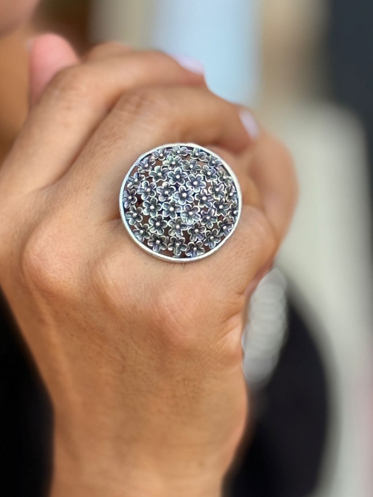 (01600) Anillo de Flores Envejecidas