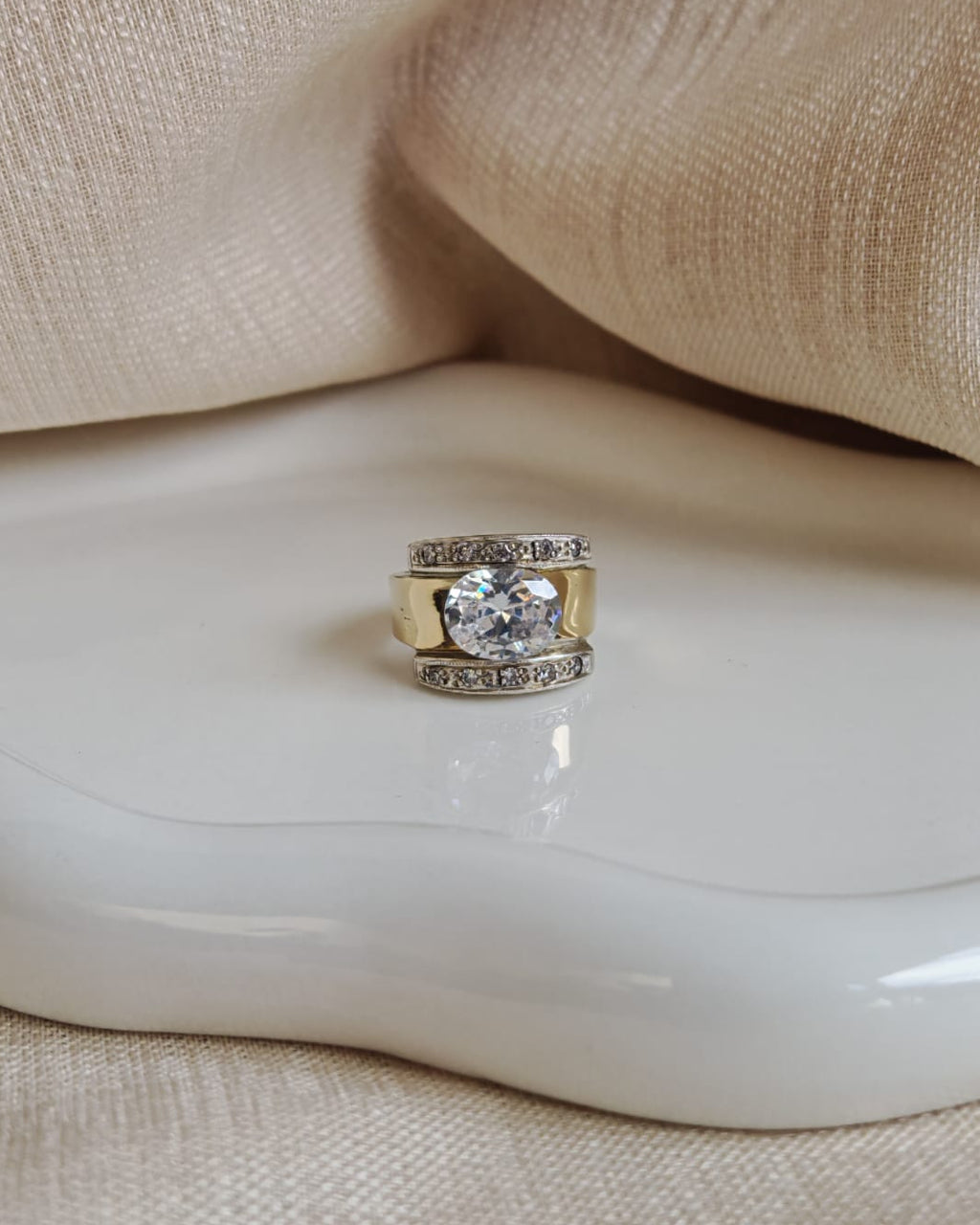 Anillo de plata y oro