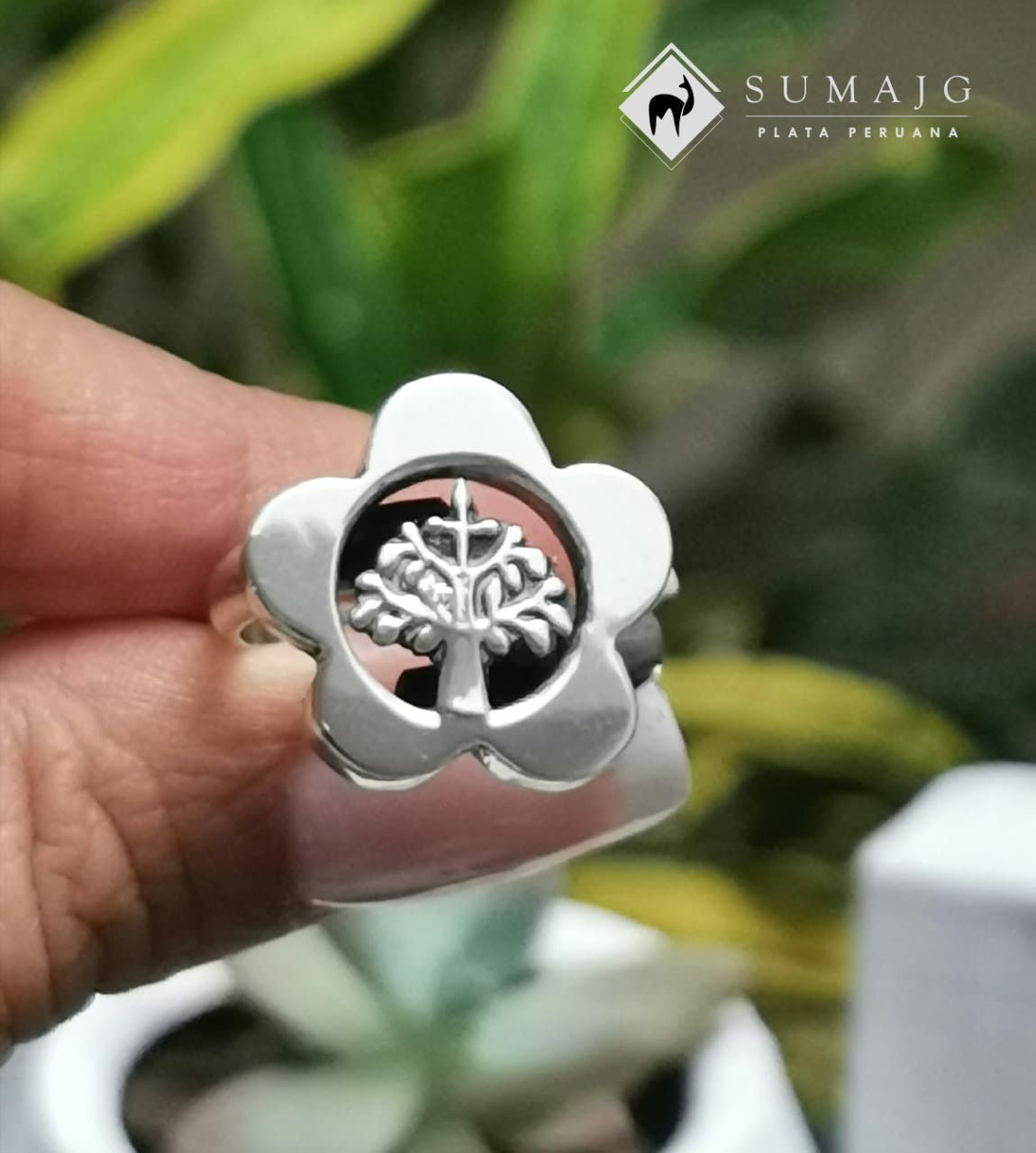 Anillo flor (01325-508) - Sumajg Joyas