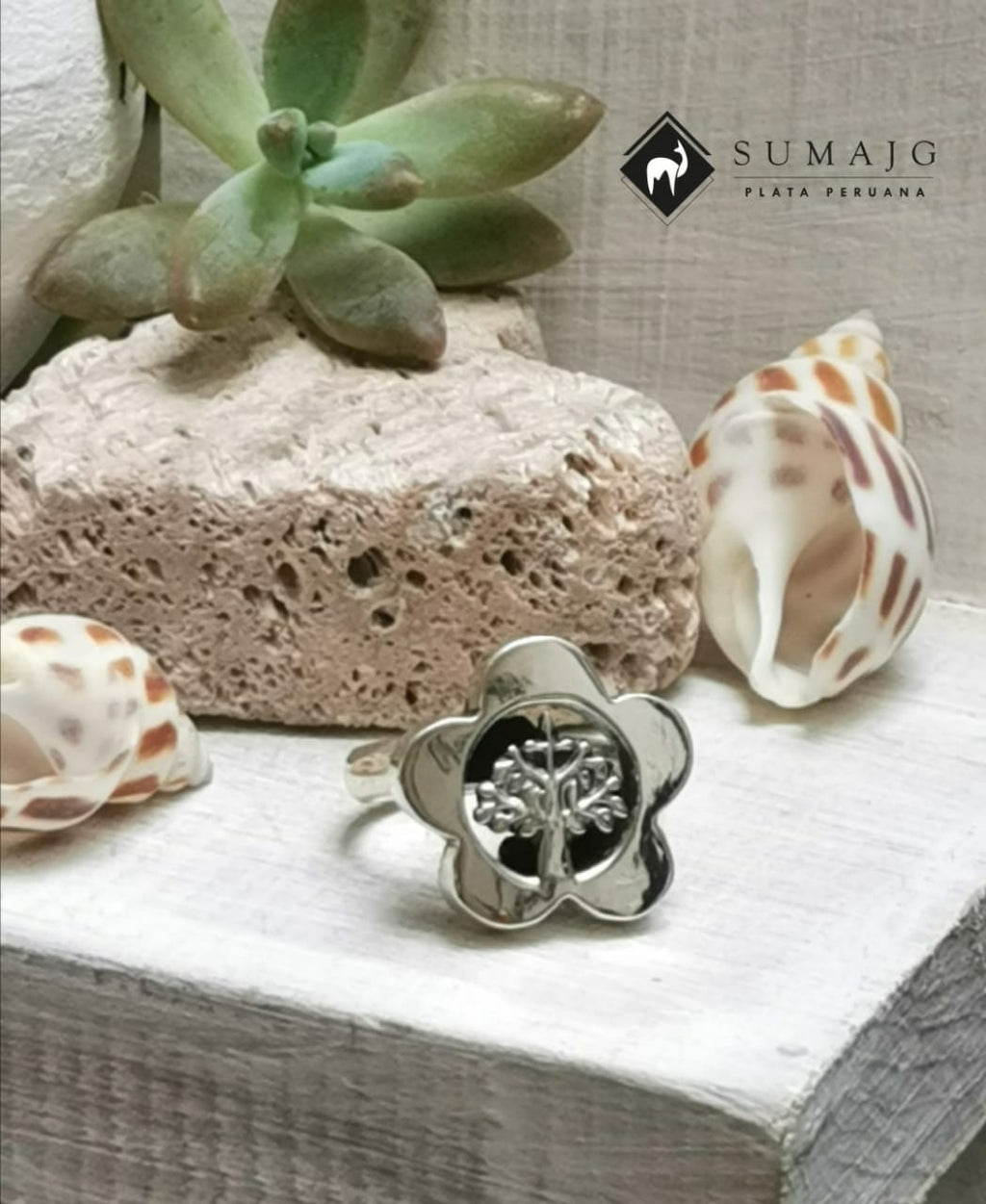Anillo flor (01325-508) - Sumajg Joyas