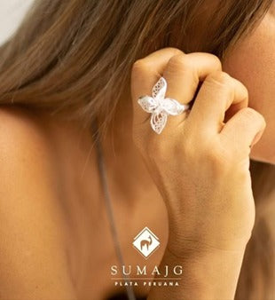 Anillo flor en filigrana (01450-559) - Sumajg Joyas