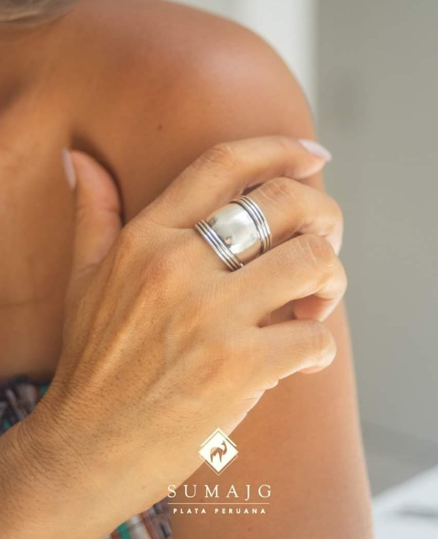 Anillo de plata (01475-159) - Sumajg Joyas