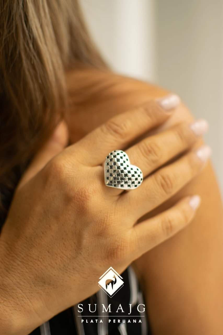 Anillo de corazón (01475-530) - Sumajg Joyas