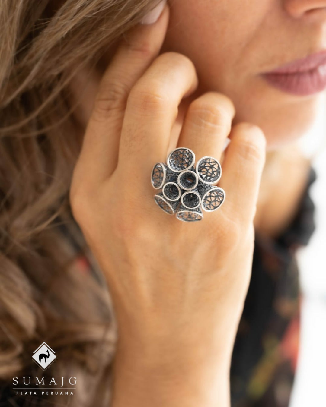 Anillo plata en filigrana (01550-005) - Sumajg Joyas
