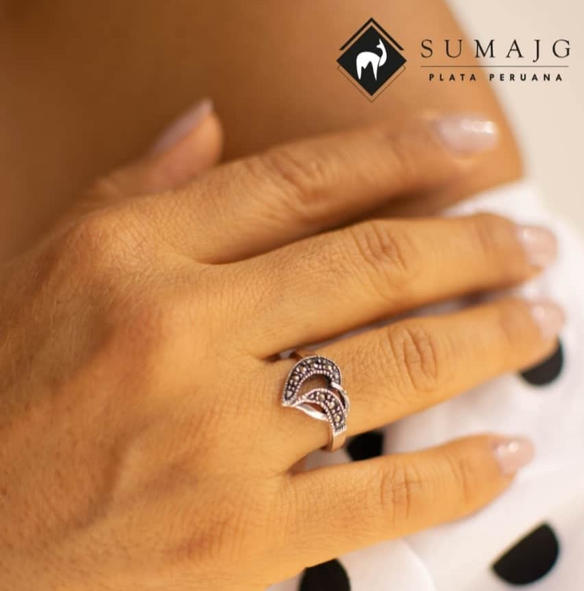 Anillo de plata y piedra zirconia (09250-059) - Sumajg Joyas