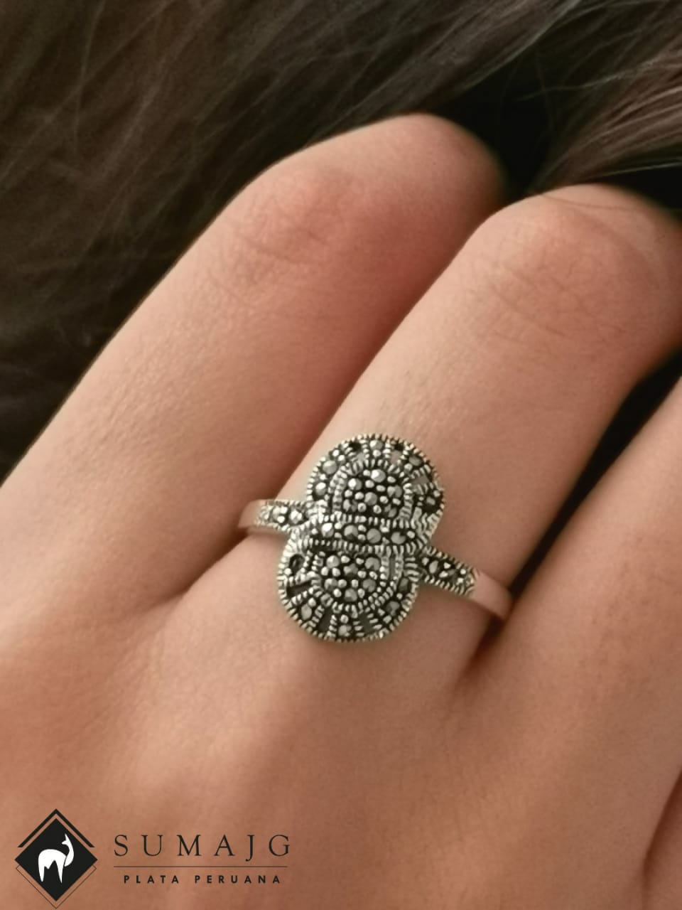 Anillo de plata y piedra zirconia (09250-195) - Sumajg Joyas