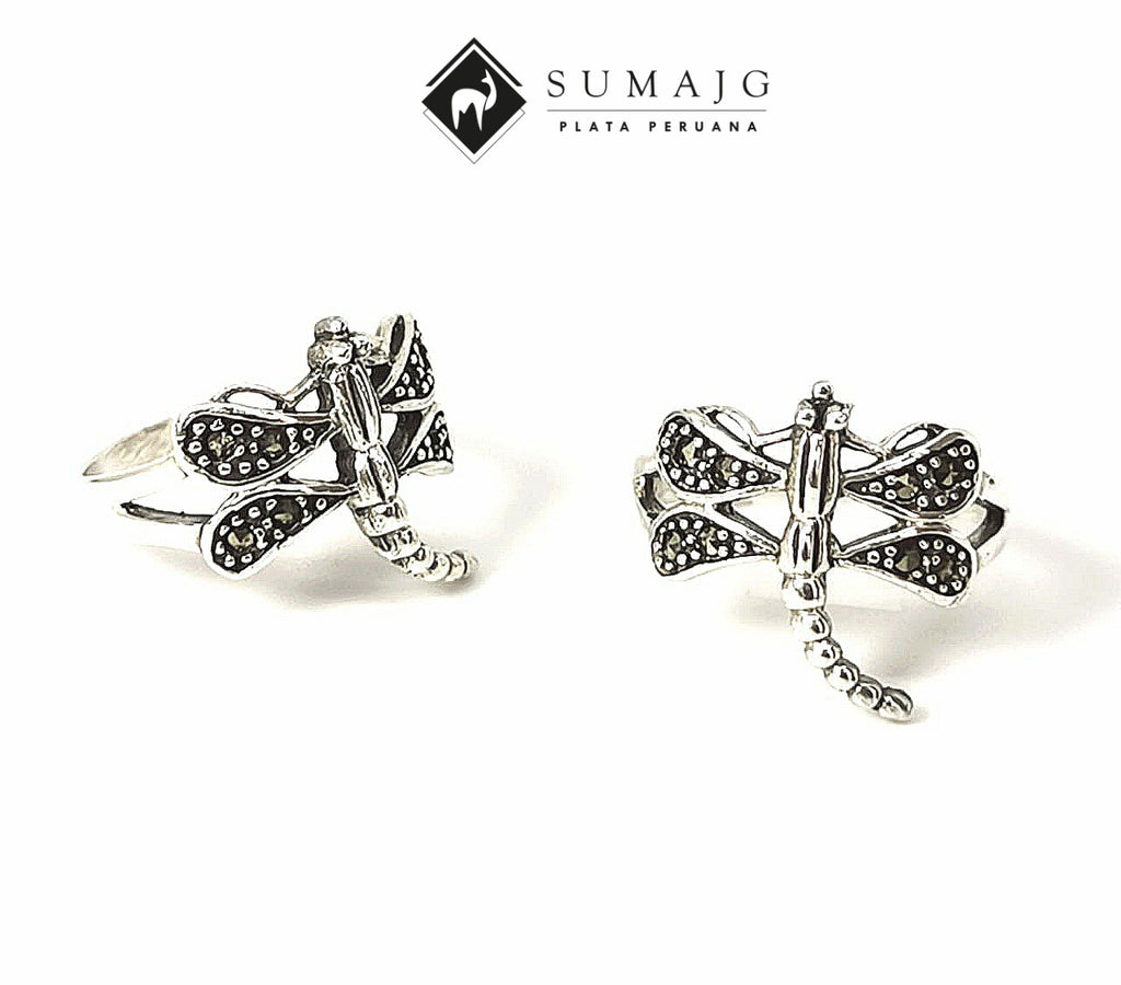 Anillo de zirconia libélula (09300-203) - Sumajg Joyas