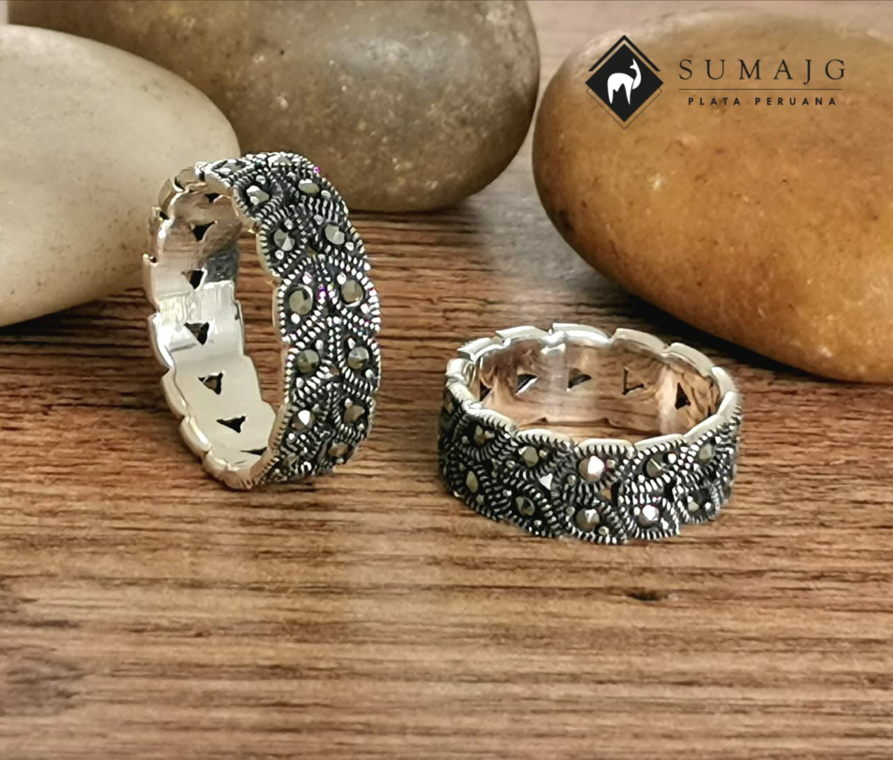 Anillo de plata y piedra zirconia (09350-035) - Sumajg Joyas