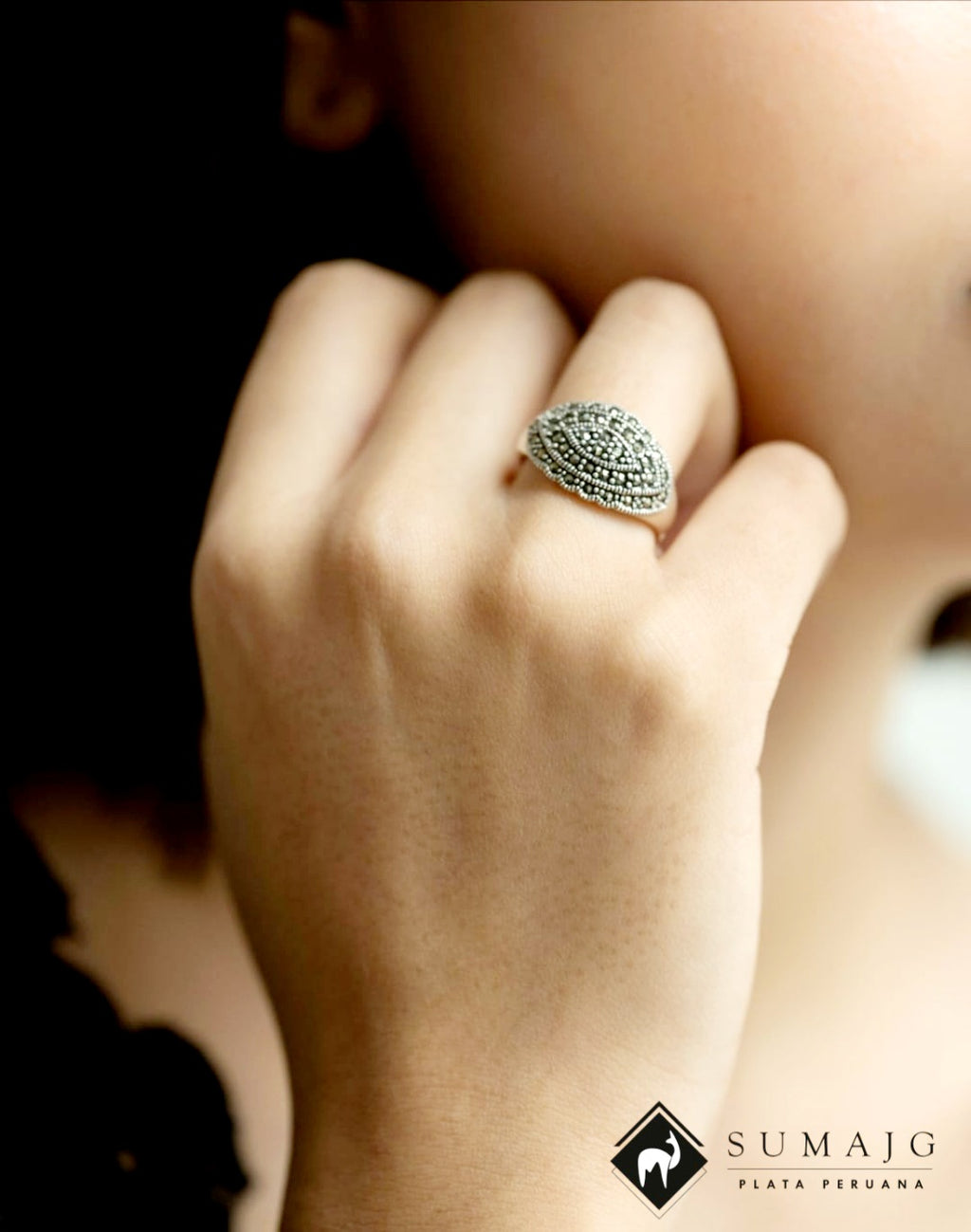 Anillo de plata y piedra zirconia (09350-210) - Sumajg Joyas