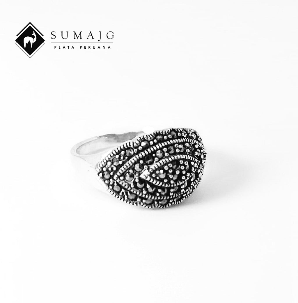 Anillo de plata y piedra zirconia (09350-210) - Sumajg Joyas
