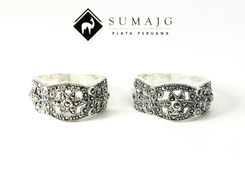 Anillo de plata y piedra zirconia (09450-019) - Sumajg Joyas