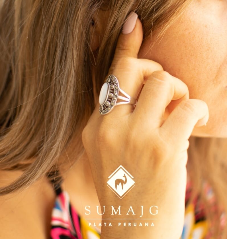 Anillo de plata y piedra zirconia (09450-251) - Sumajg Joyas