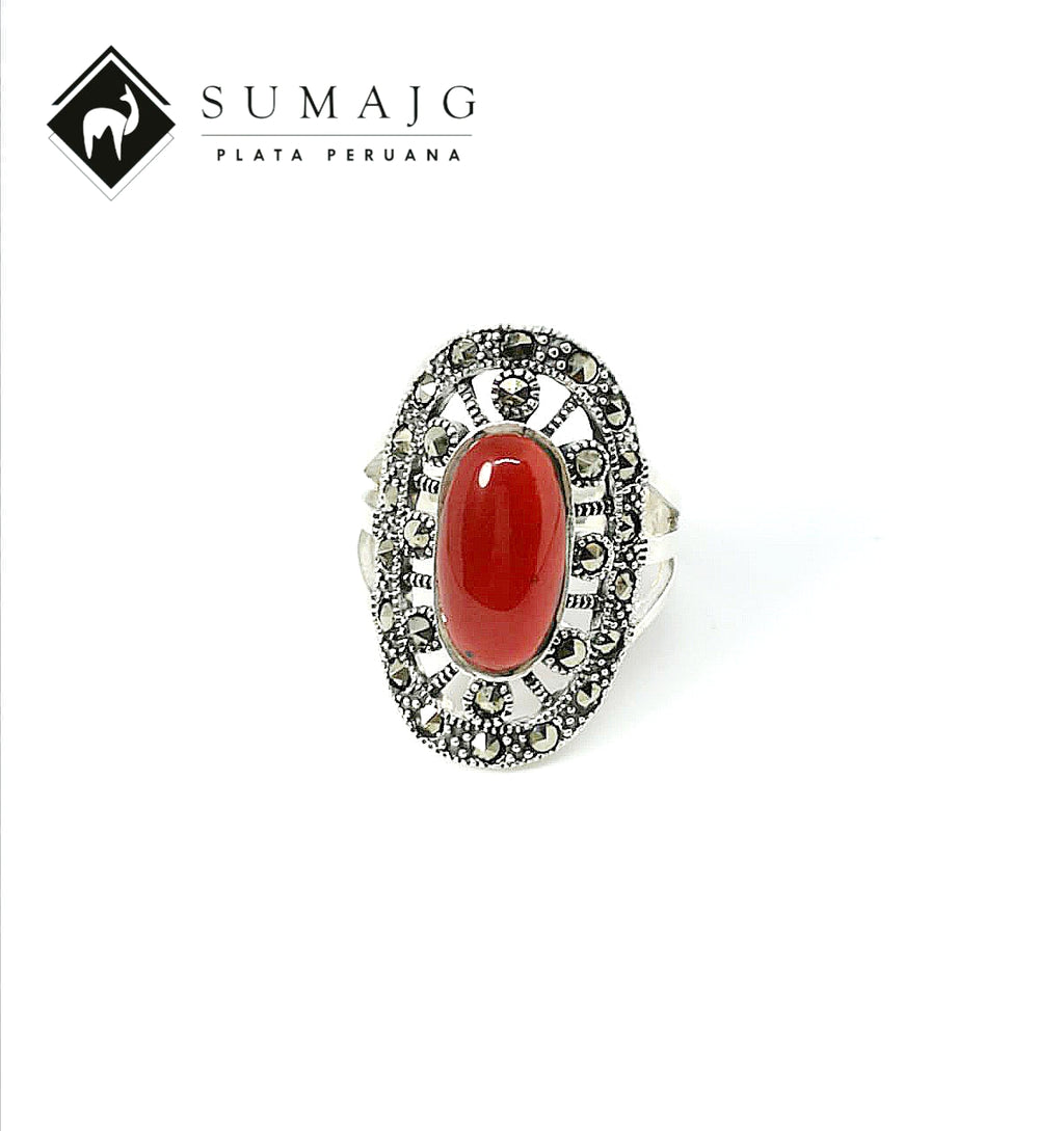 Anillo de plata y piedra zirconia (09475-005) - Sumajg Joyas