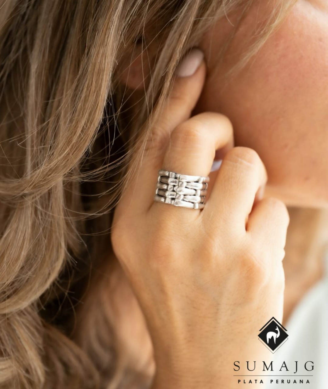 Anillo de plata (01475-201) - Sumajg Joyas