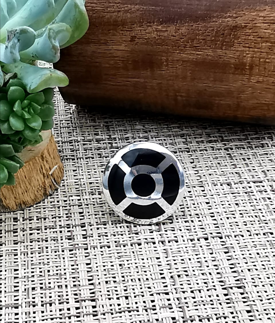 Anillo de plata y piedra onyx (12425-047) - Sumajg Joyas